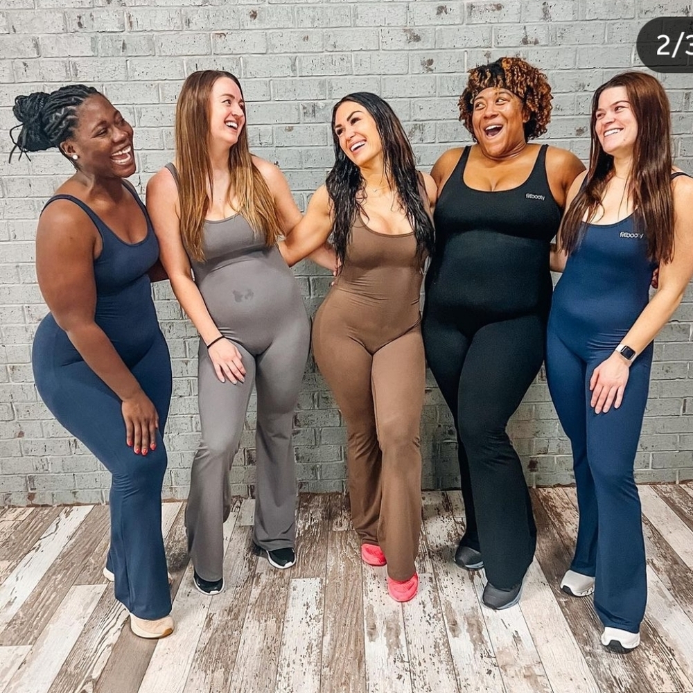 Fitbooty Grey vback jumpsuit